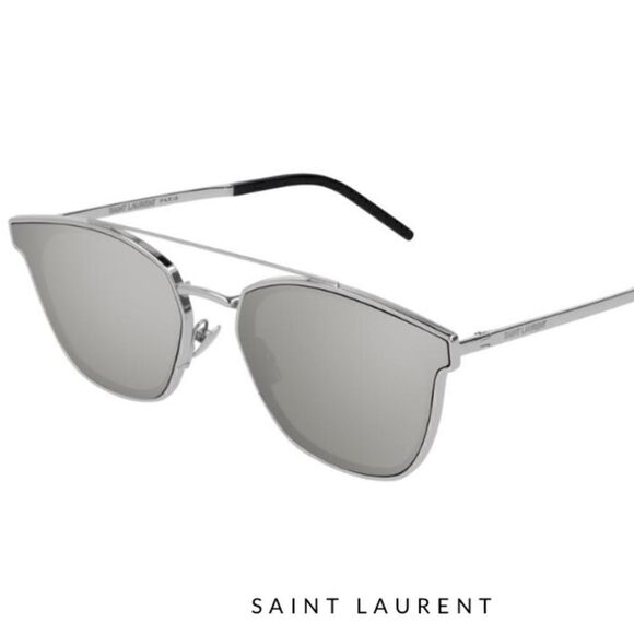 ❤️SOLD❤️Saint Laurent Metal SLVR Mirror Sunglasses - Picture 3 of 11